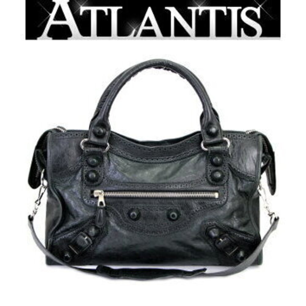 Balenciaga City Giant Tote Bag Leather Black
